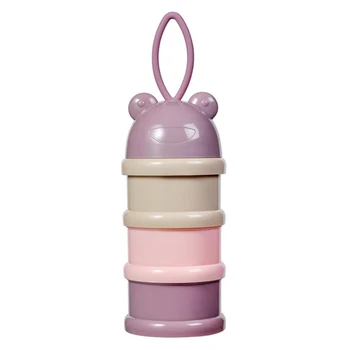 

3 Layer Portable Travel Style Frog Classic Style Independent Stratification Baby Milk Powder Food Storage Box Infant Products
