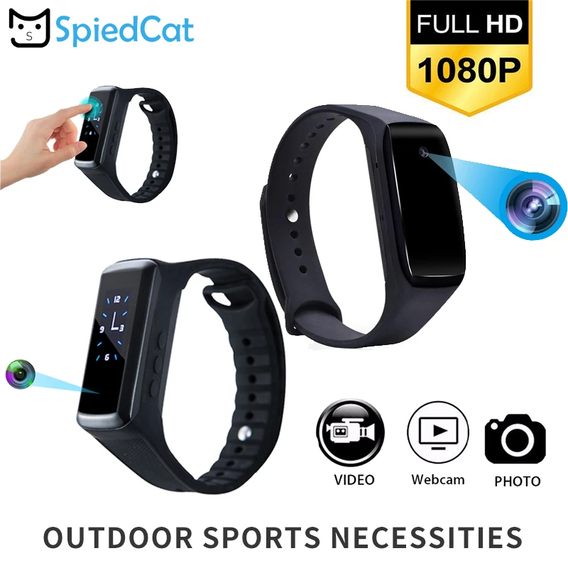 1080p Smart Bracelet Device Watch Record Mini Outdoor Sport Wearable Secret Video Wristband Fitness Camera Track Support Tf Card Mini Camcorders Aliexpress
