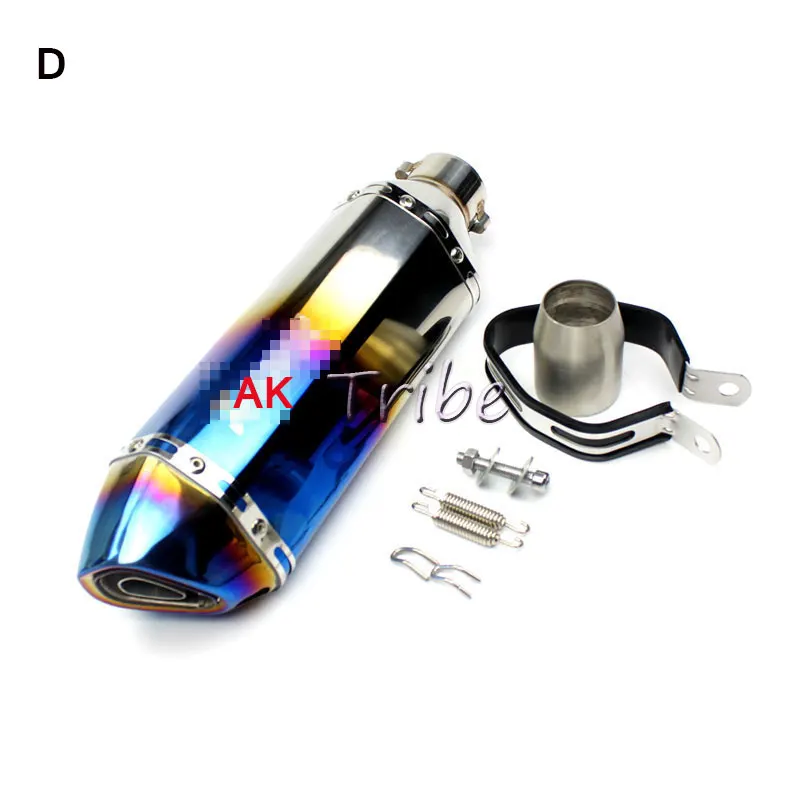 Мотоцикл для мотокросса Akrapovic, глушитель, велосипедная труба, Модифицированная нержавеющая сталь для suzuki ltz 400 Z900 g310r r6