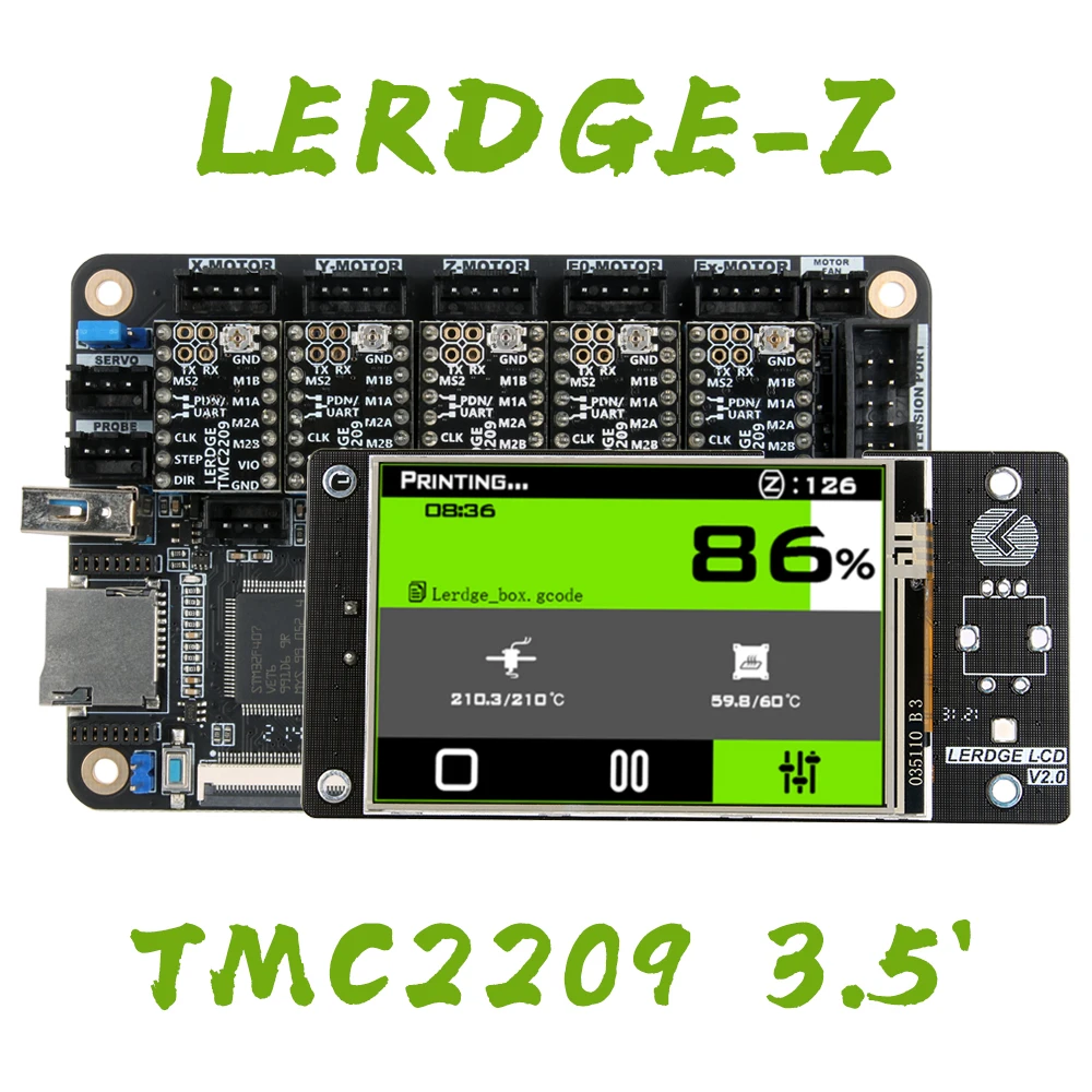 Lerdge z Placa Impressora 3d 32bit para Placa de Controle Peças Motherboard com Stm32 Braço 32 Bit Mainboard Tmc2208 Lv8729 Tmc2209 - Imagem 2