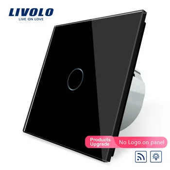 

Livolo EU Standard Remote&Dimmer Switch VL-C701DR-12, Black Crystal Glass Panel, 220~250V Wall Light Remote Touch Dimmer Switch