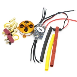 Micro moteur sans balais A2204 1400kv 7,5 a 50W SP avec support + ESC 10a pour avions RC/KK copter UFO 
