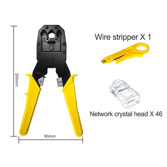 Pince Professionnel à sertir RJ45 RJ12 RJ11 - Avec Crémaillère - MNA-TOGO