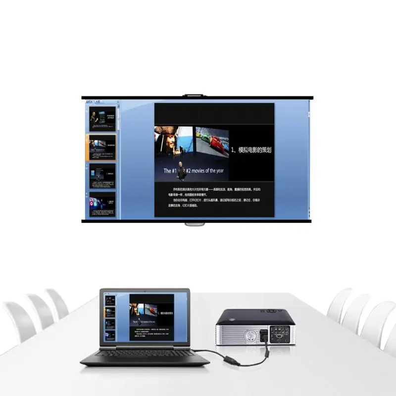  VGA Maschio a Femmina di HDMI 1080P HD + Audio TV HDTV AV Video Cavo Adattatore del Convertitore