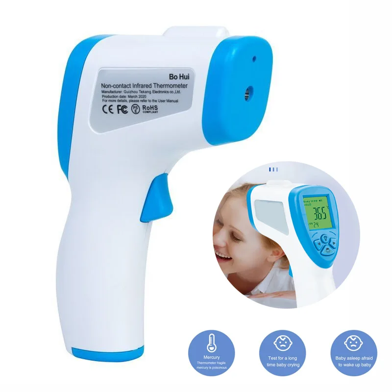

Electric Thermometer Medical One Second No Touch Non-Contact Body Fever Thermometer Digital IR Infrared Forehead Thermometer