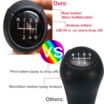 

5 6 Speed Real Leather Gear Shift Knob For BMW 1 3 5 6 Series E30 E32 E34 E36 E38 E39 E46 E53 E60 E63 E83 E84 E87 E90 E91 E92