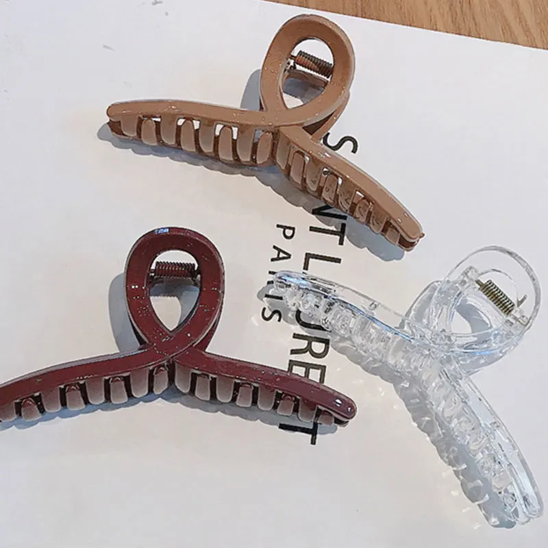 1PC Barrettes  Hair Claw For Women Acrylic Hairpins Hair Crab Claws Girls Make UP Washing Tool Accessories Women Hair Clips 2021