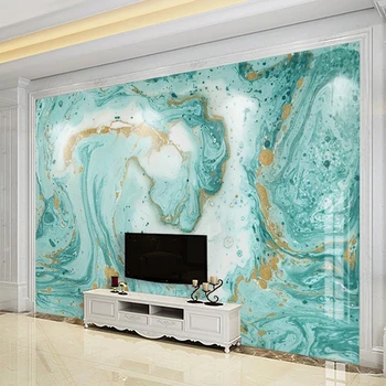 

Custom 3D Wallpaper Murals Modern Abstract Blue Marble Wall Art Living Room TV Background Papel De Parede Wall Papers Home Decor
