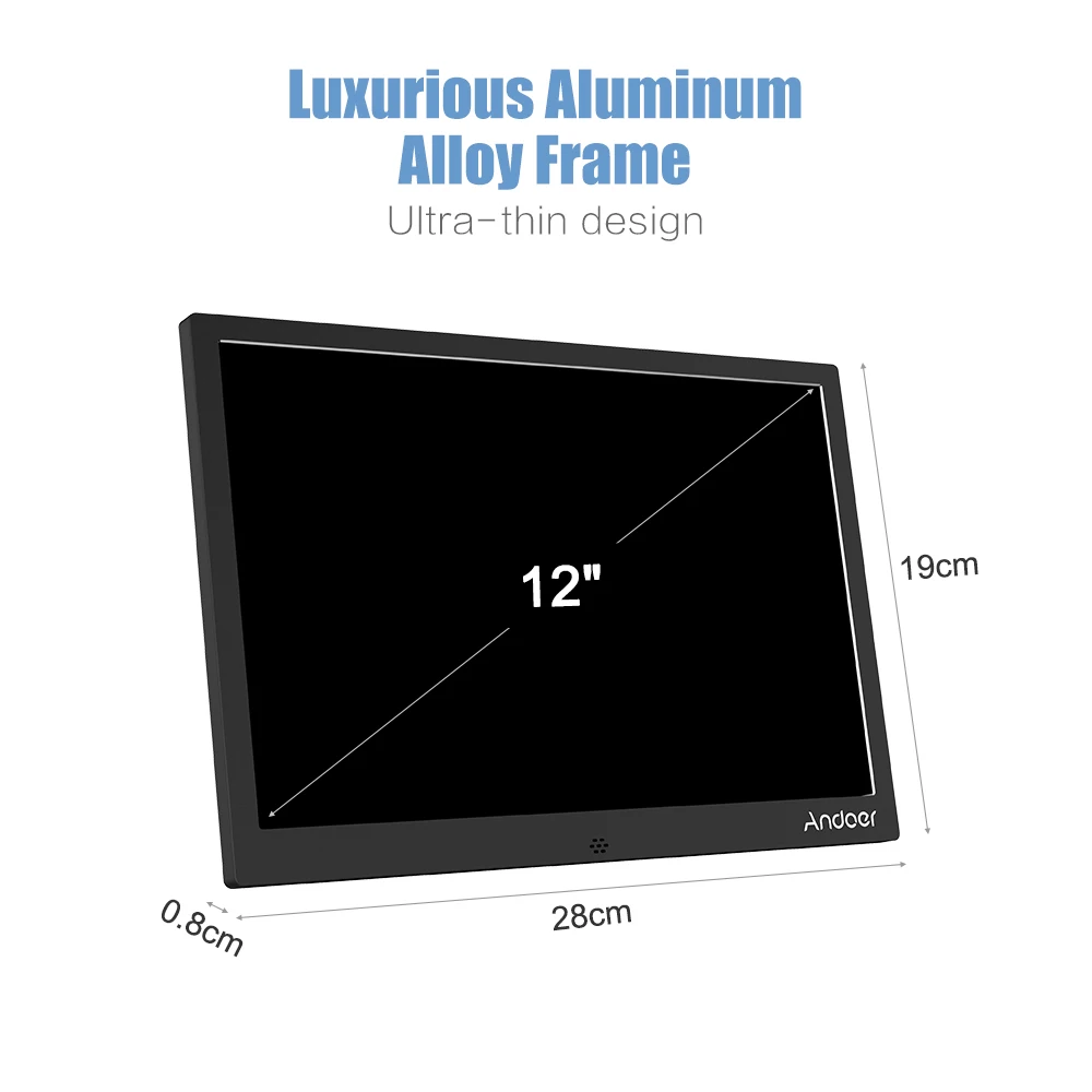Andoer 1" светодиодный цифровой фоторамка 1280*800 разрешение поддержка 1080P видео случайное воспроизведение с дистанционным управлением подарок на Рождество День рождения