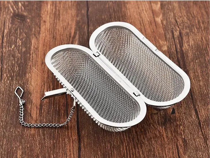 200pcs Pratical Tea Strainer Filter Hanging Safe Reusable Mesh Tea Strainer Stainless Tea Infuser Strainer Steel Kitchen SN2429