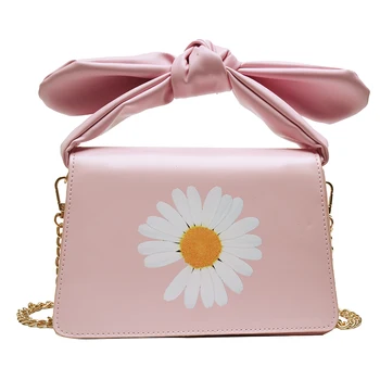 

Fashion handbags PU leather flower pattern solid color female messenger bag Summer chain shoulder bag sac a main femme bag women