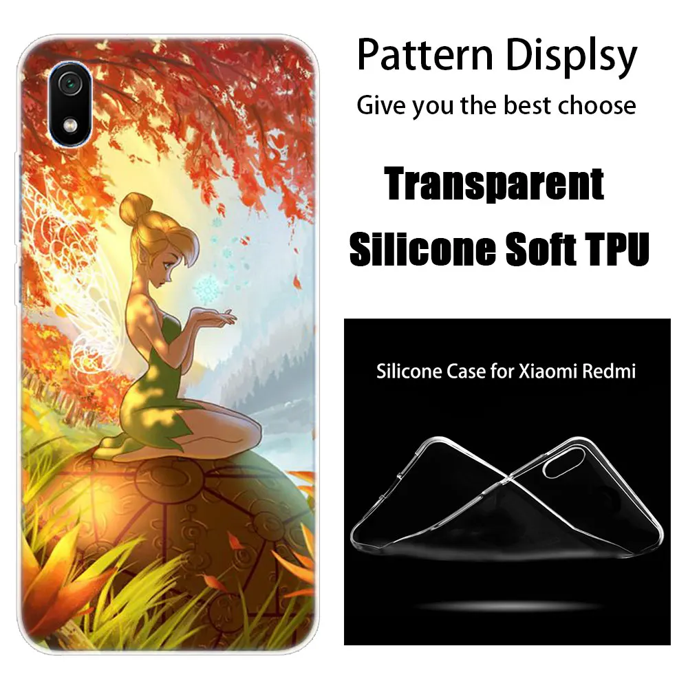 004 Роскошный силиконовый чехол принцессы Tinker bell для Xiaomi Redmi K20 Pro 7 7A 6 6A 4X5 Plus S2 GO Note 8 7 6 5 Pro 4 Fashion - Цвет: 004