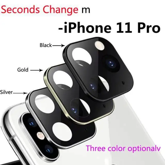 Металлическое кольцо для камеры Замена секунд Iphone X на Iphone 11 pro стеклянная крышка для камеры