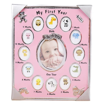 

Recording Memory 13 Slots Baby Newborn Photo Frame Growth Bedside Keepsake Children's Room Birthday Gift Desktop My First Year