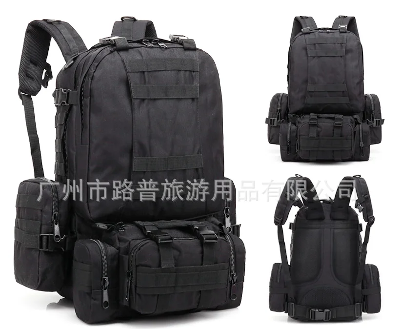 outdoor mountaineering attack large 3P package travel double shoulder backpack Army camouflage bag Tactical bag - Цвет: A10