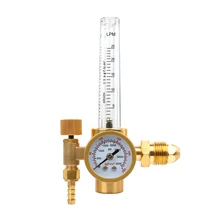Réducteur de pression d'argon à filetage mâle CGA580 G5/8, régulateur de débitmètre Tig tout en laiton, outil de Test de jauge de débit 