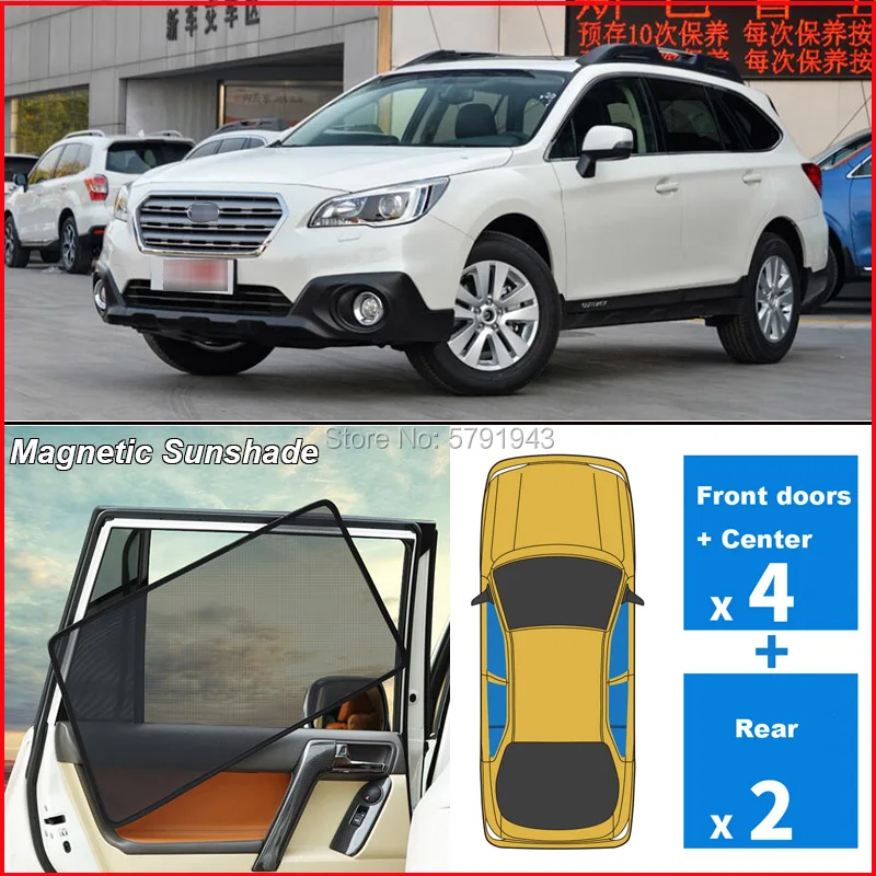 Sun Shades For subaru OUTBACK 2014 2019 Car Windows fabric Sun