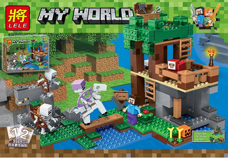 

New MinecraftING Series Steve The Big Fig with Parrot Model Building Block Brick Toys for Children Gift toys for children