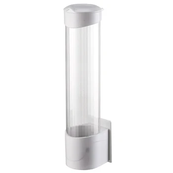 

70 Cups Paper Cup Dispenser Plastic Cups Holder Disposable Automatic Holder Dustproof Free Punching Paper Cup Rack