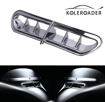 

Motorbike Fairing Intake Vent Bezel Accent Front Chrome For Harley Touring Davidson Street Ultra Classic 2014 2015 2016