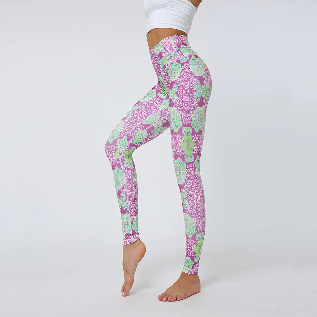 Женские леггинсы с принтом Tie-dye спортивные беговые Йога Спортивные штаны спортивные штаны с высокой талией леггинсы женские тренировочные брюки