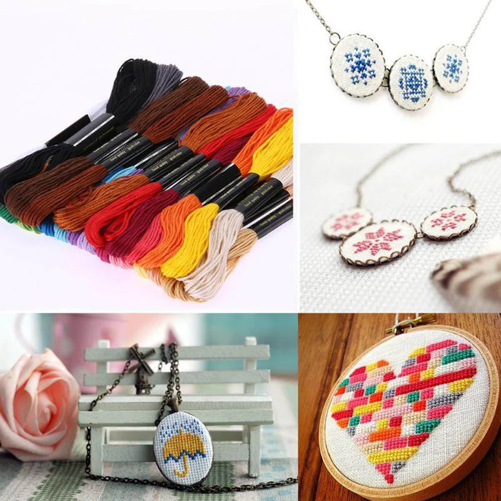 50 шт смесь цветов из хлопка шитье моток пряжи крест нитки для вышивания крестиком