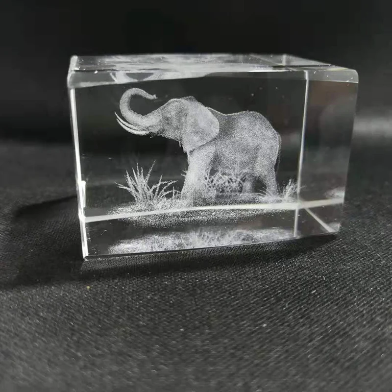 Рукоделие из хрусталя 3D резная модель животного африканские слон туристические