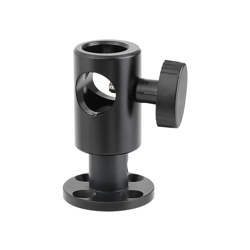 

HDRIG Aluminum Alloy Light Stand Head with Circular Wall Mount Base for Wall Ceiling Podium Table Camera Accessories