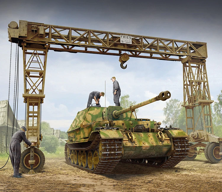 Amusing Hobby 35A030 1/35 весы Sd.Kfz.184 Ferdinand & 16T Strabokran полная внутренняя пластиковая модель