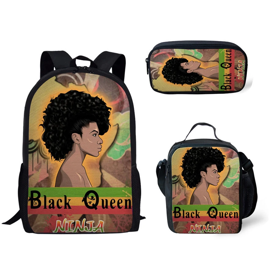 Фигурка принт Mochila Escolar для пешеходного туризма черный queen в африканском стиле с