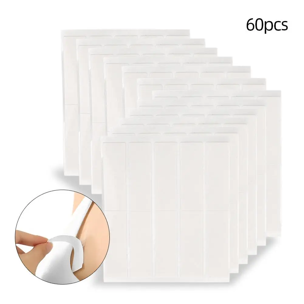 60pcs Anti-Slip Sticker Self Adhesive Safe Tape Pad Shirt Collar Underwear  Anti-slip Stickers Transparent Sweatproof Durable
