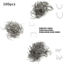 Máquina de reparación de parachoques de plástico para coche, pistola de soldadura, reparación de alambre de soldadura, parche de reparación de clavos, herramienta antioxidante, 100 Uds.