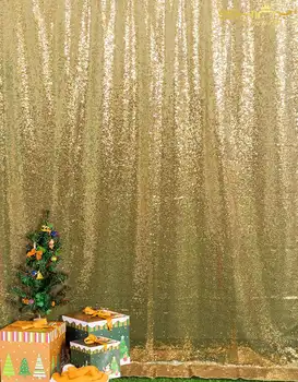 

4X6ft-125x180cm light Gold sequin backdrop curtain Photo curtains Shimmer Sequin Fabric Photo Booth Backdrop for Wedding Decors