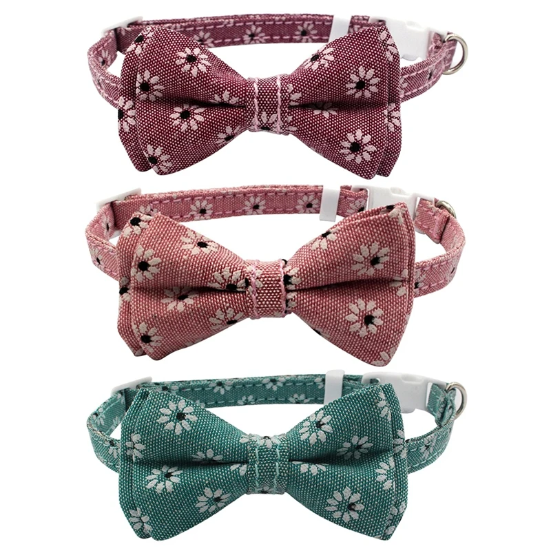 

Dog Collar with Bow Tie Adjustable Collars Puppy Dog Neck Accessories for Pet Puppy Cat Chihuahua French Bulldog tm