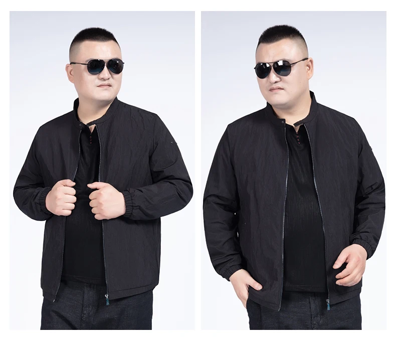 10XL 8XL New Spring Autumn Mens Bomber Jacket Stand Collar Casual Windbreaker Male Blue Baseball Jackets Men Thin High Quality