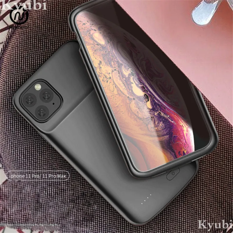 4800 мАч ультра тонкий чехол для зарядного устройства для iphone 11 Pro внешний портативный беспроводной зарядный чехол для iphone 11 Pro 2 в 1