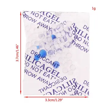 

2020 New 100 Packs 1g Silica Gel Desiccant Moisture Absorber Dehumidifier Drypack Non Toxic