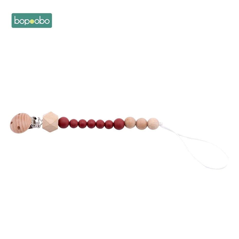 Bopoobo 1 шт. силиконовые бусины Bpa бесплатно пустышка Клип пустышки зажимы Детские Прорезыватели для зубов качество еды может жевать аксессуары Прорезыватели для зубов