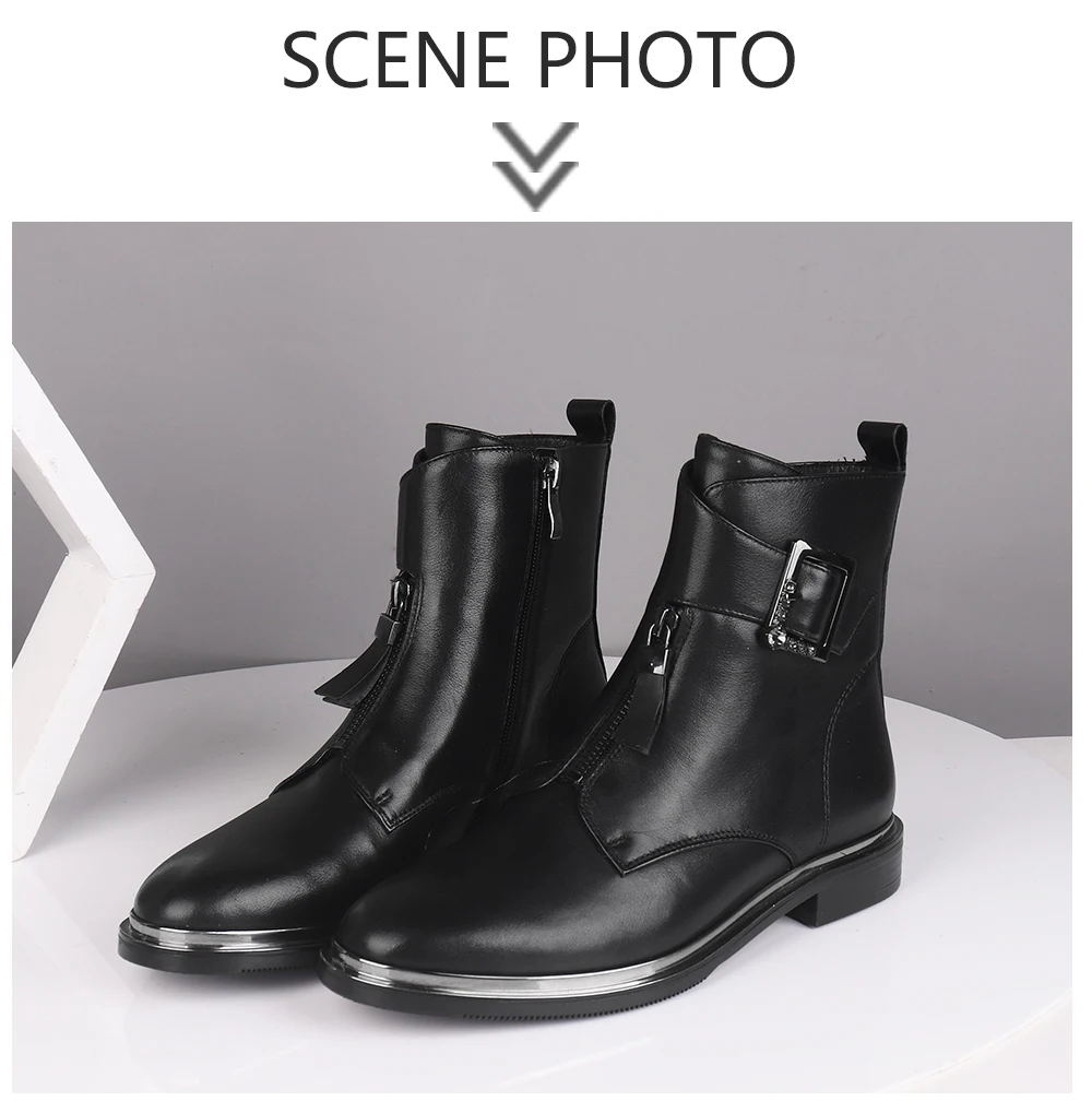 SOPHITINA/модные ботинки с пряжкой; однотонная удобная обувь из высококачественной натуральной кожи с круглым носком; новые женские ботильоны; SC536