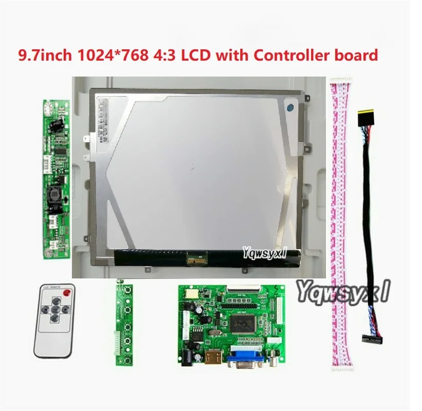 Original 9.7" 1024X768 HD 4:3 LCD Controller LP097X02 LTN097XL01 monitor driver board HD VGA 2AV for Raspberry Pi