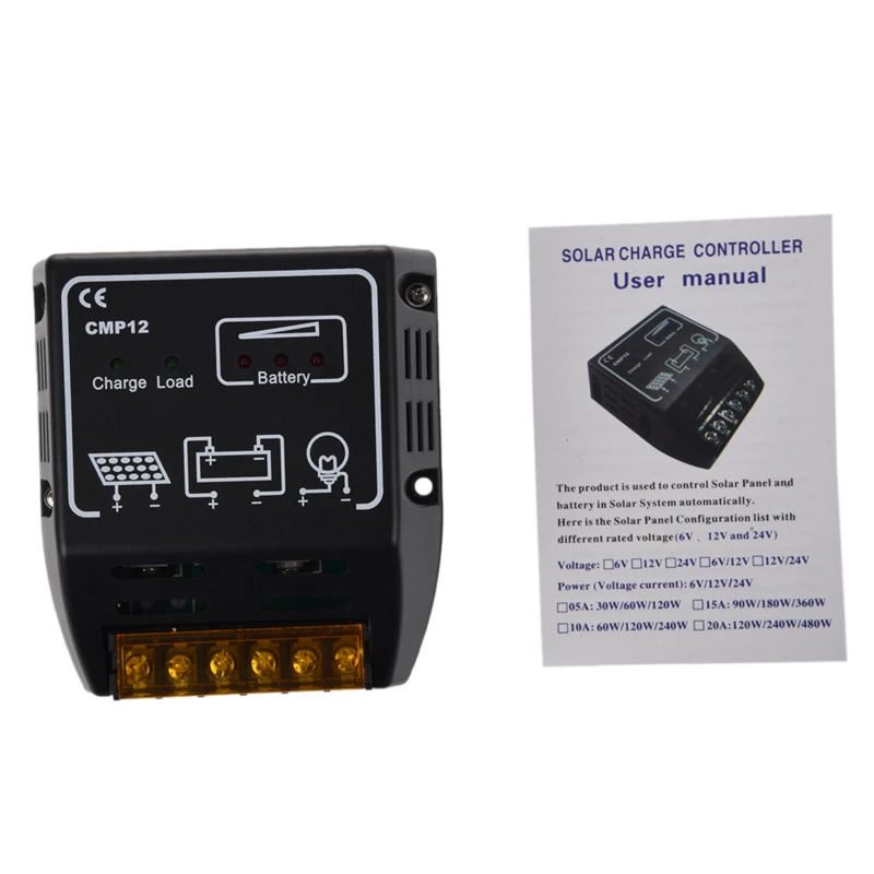 10A 12V Солнечный контроллер заряда Панели солнечные Батарея регулятор надежную защиту