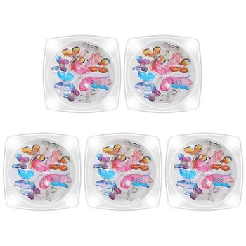 

5 Set Creative Nail Sticker Delicate Nail Art Accessory Three Dimensional Nail Paste Butterfly Nail Sequins Manicure Supply