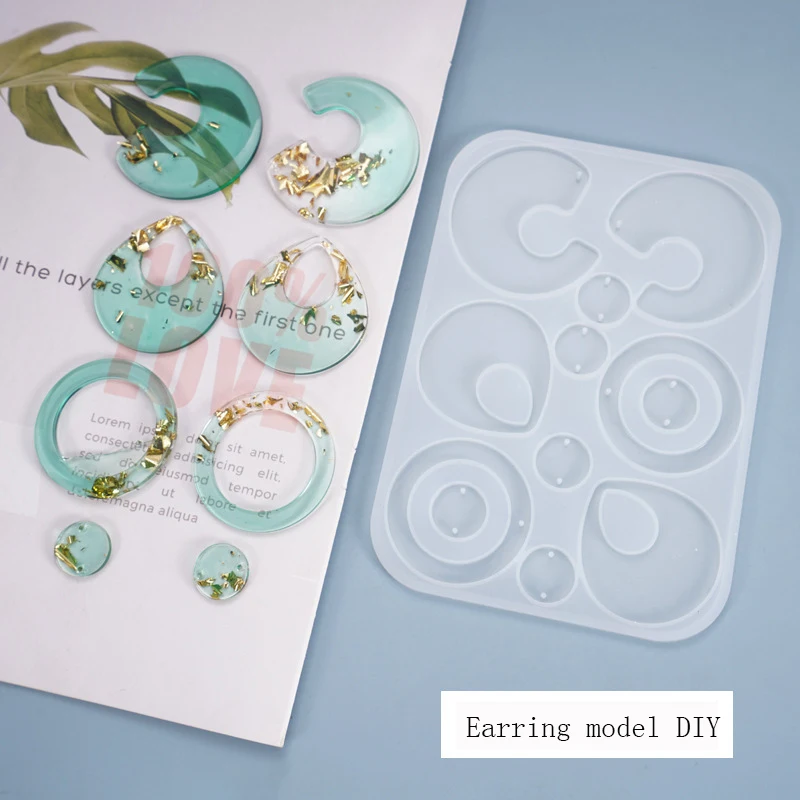 

Earring Pendant Silicone Mold For Resin Earring Epoxy Resin Combination Moulds For DIY Jewelry Making Finding Tool Supplies