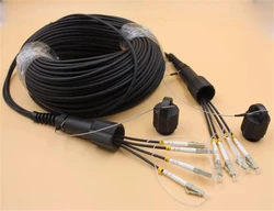 4 cores TPU LC-LC Fiber optic Patch cord 200mtr waterproof MM OM1 OM2 OM3 Armored outdoor cable Multimode FTTH FTTA jumper ELINK
