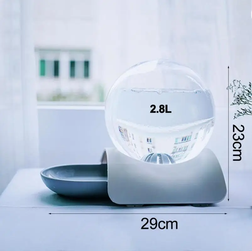 For Cat Pets Water Pet Cat Dog Feeder Fountain Bubble Automatic Cats Water Fountain Large Drinking Bowl Dispenser No Electricity