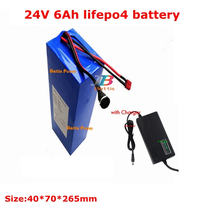 Аккумулятор Lifepo4 32650 24 В 6ач с зарядным устройством 24В 10ач 12Ач батарея lifepo4 для