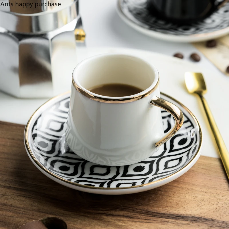 Европейский стиль, керамическая кофейная чашка, посуда с ложкой, домашняя гостиная, для послеобеденного чая, Офисная кофейная чашка с ручкой