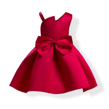 

European And American Girls' Dresses Small Children's Dress Red Sweet Girl Princess Dress