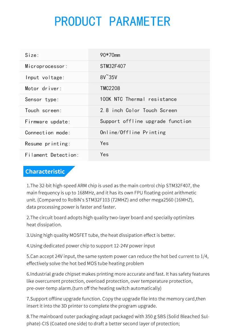 Anet 3d принтер части платы Материнская плата для ET4 TMC 2208 доска