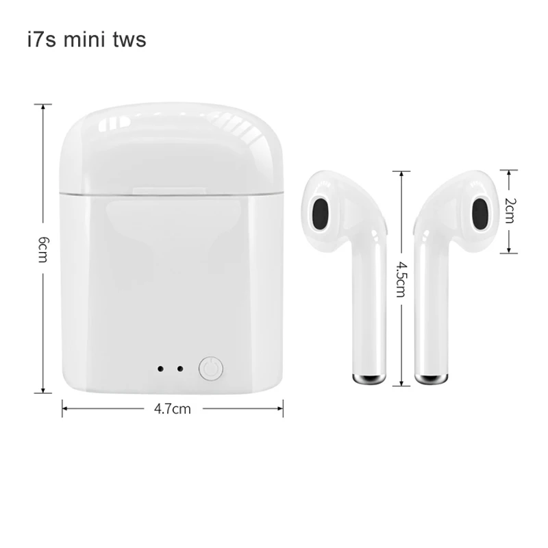 I7s TWS Mini Bluetooth 5,0, беспроводные наушники, спортивные стерео наушники, гарнитура с зарядным устройством, микрофон для всех смартфонов